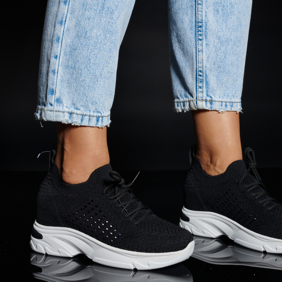Adidasi Dama Jimena Negru/Alb - Need 4 Shoes