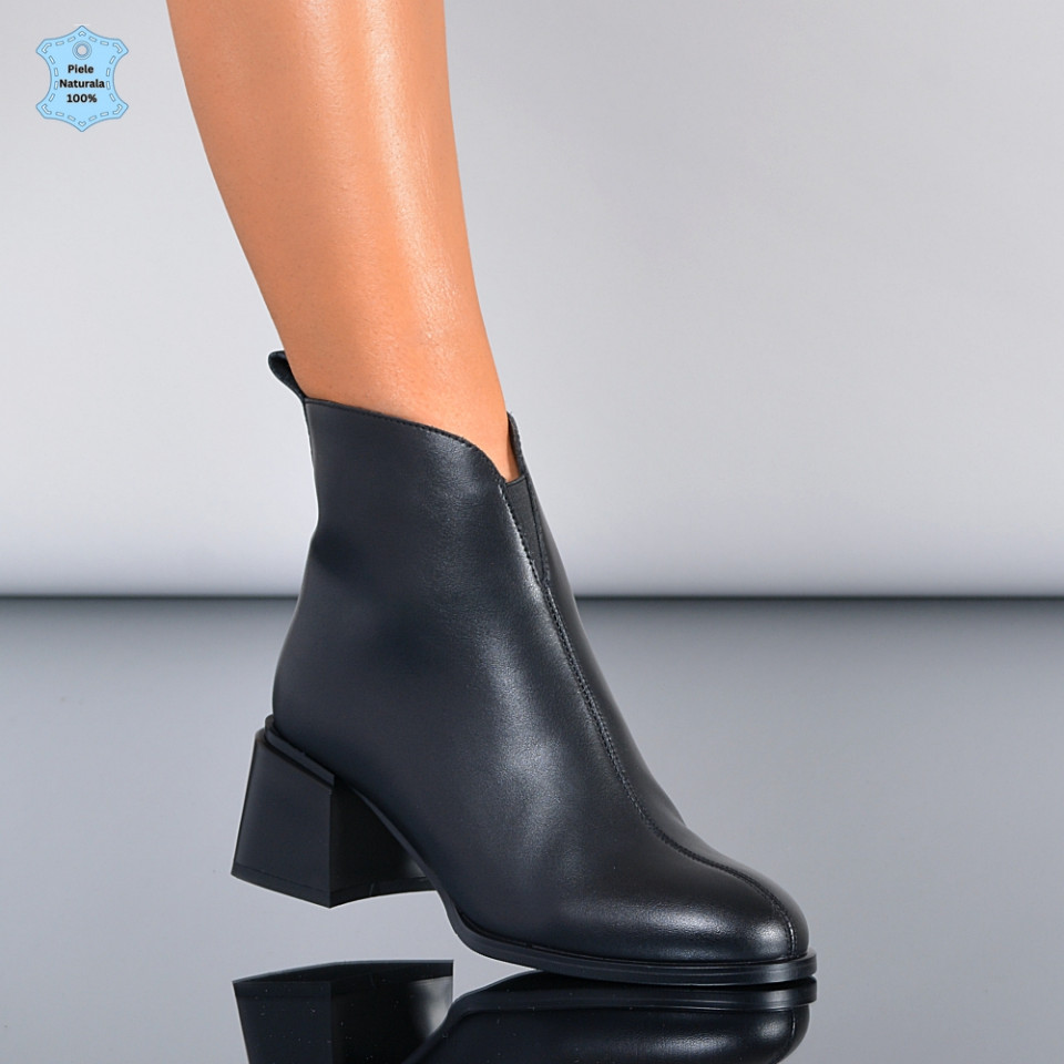 Botine Piele Naturala Olimpia Negre- Need 4 Shoes