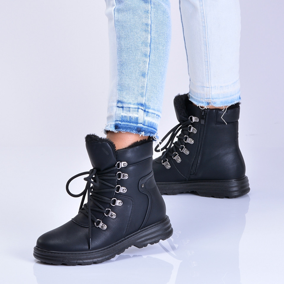 Ghete Dama Imblanite Roman Negre - Need 4 Shoes