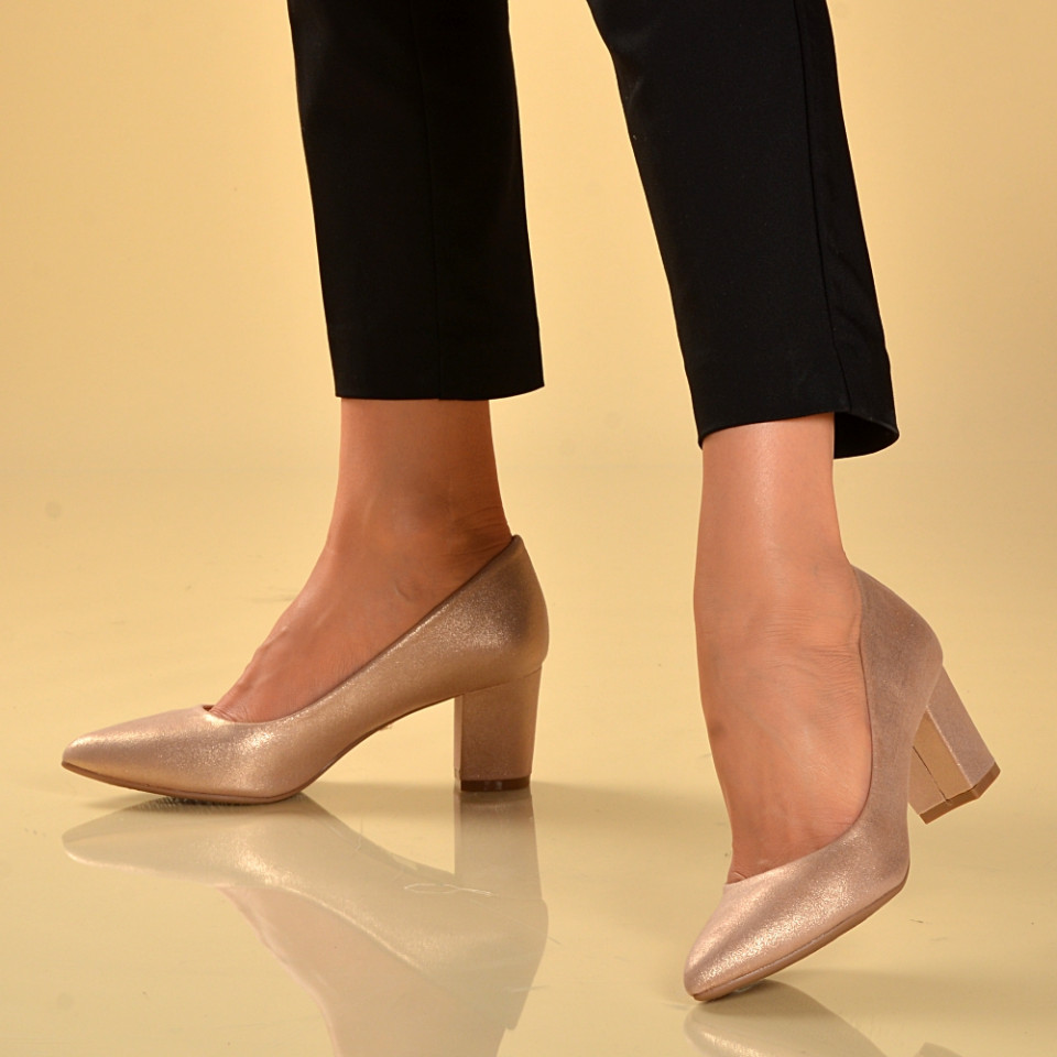 Pantofi Cu Toc Dama Iza Bej - Need 4 Shoes