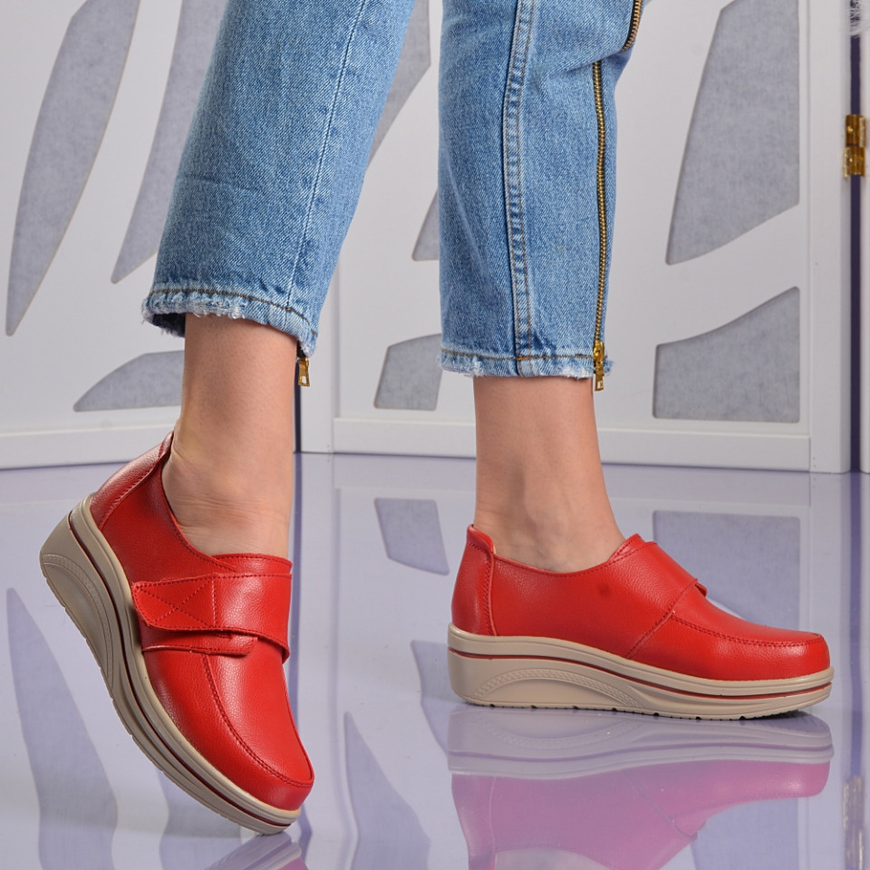 Pantofi Dama Piele Naturala Corso 2 Red - Need 4 Shoes
