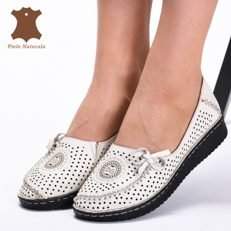 Pantofi Dama Piele Naturala Surya Bej- Need 4 Shoes