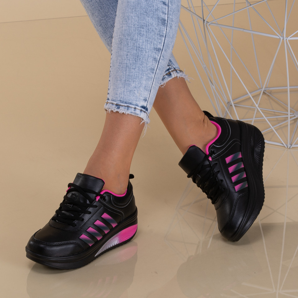Adidasi Dama Zena 9 Negru/Roz - Need 4 Shoes