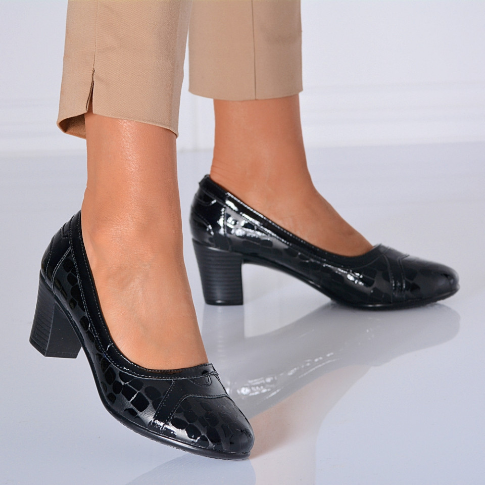 Pantofi Cu Toc Dama Domnica 3 Negri- Need 4 Shoes