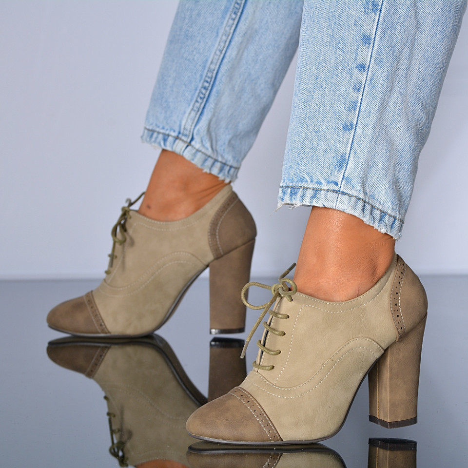 Pantofi Cu Toc Dama Judith Bej- Need 4 Shoes