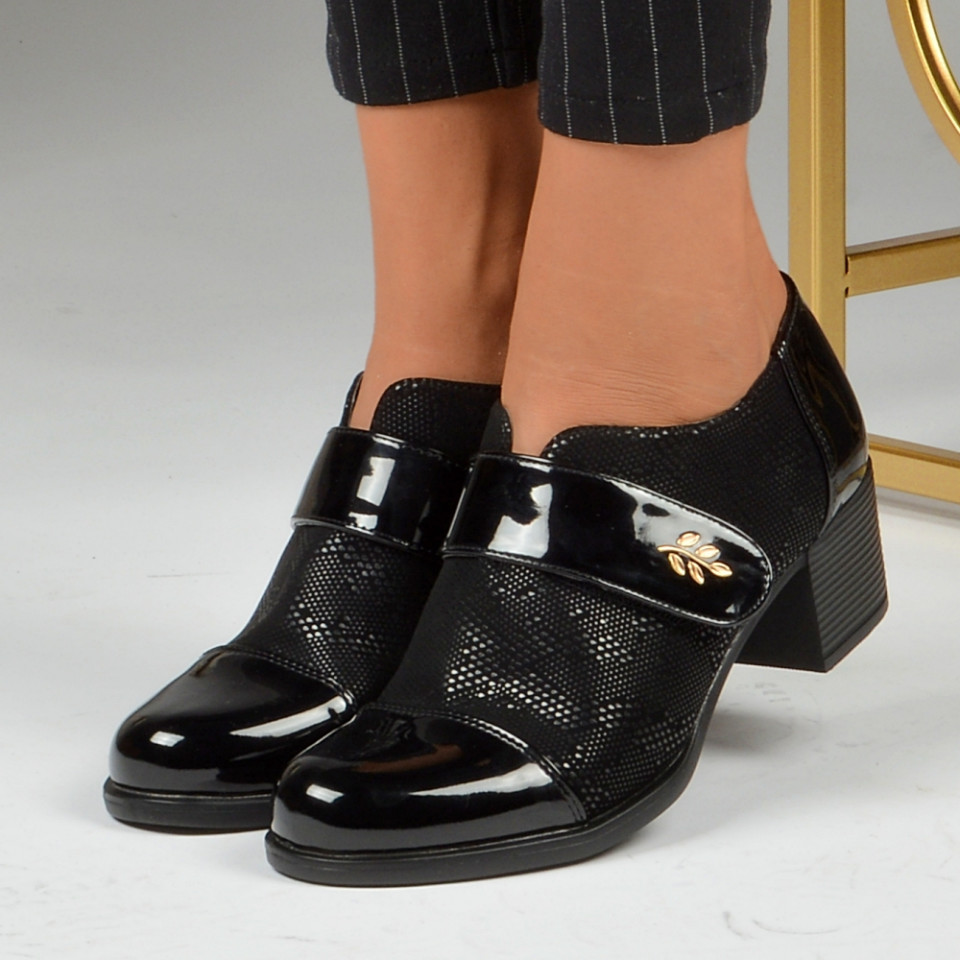 Pantofi Cu Toc Dama Minerva 5 Negri - Need 4 Shoes