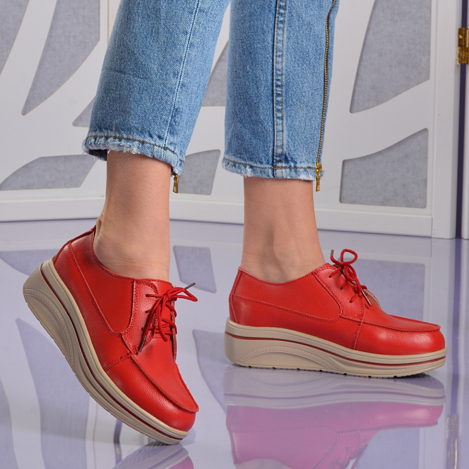 Pantofi Dama Piele Naturala Corso Red - Need 4 Shoes