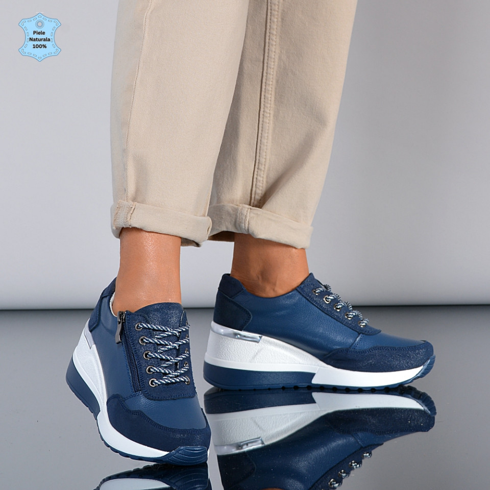 Adidasi Dama Piele Naturala Anaida Navy- Need 4 Shoes