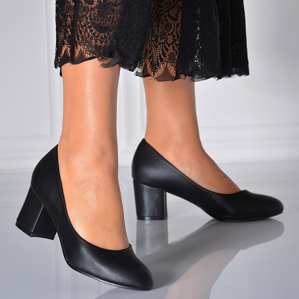 Pantofi Cu Toc Dama Herta Negri- Need 4 Shoes