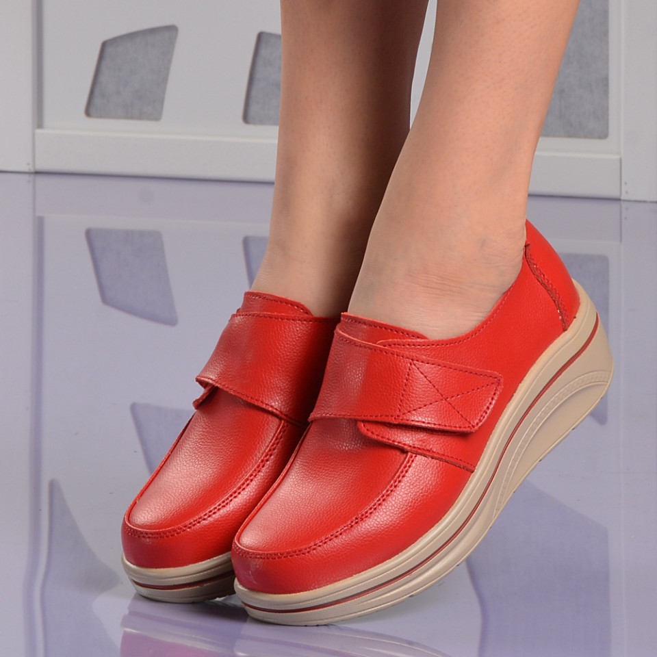 Pantofi Dama Piele Naturala Corso 2 Red - Need 4 Shoes