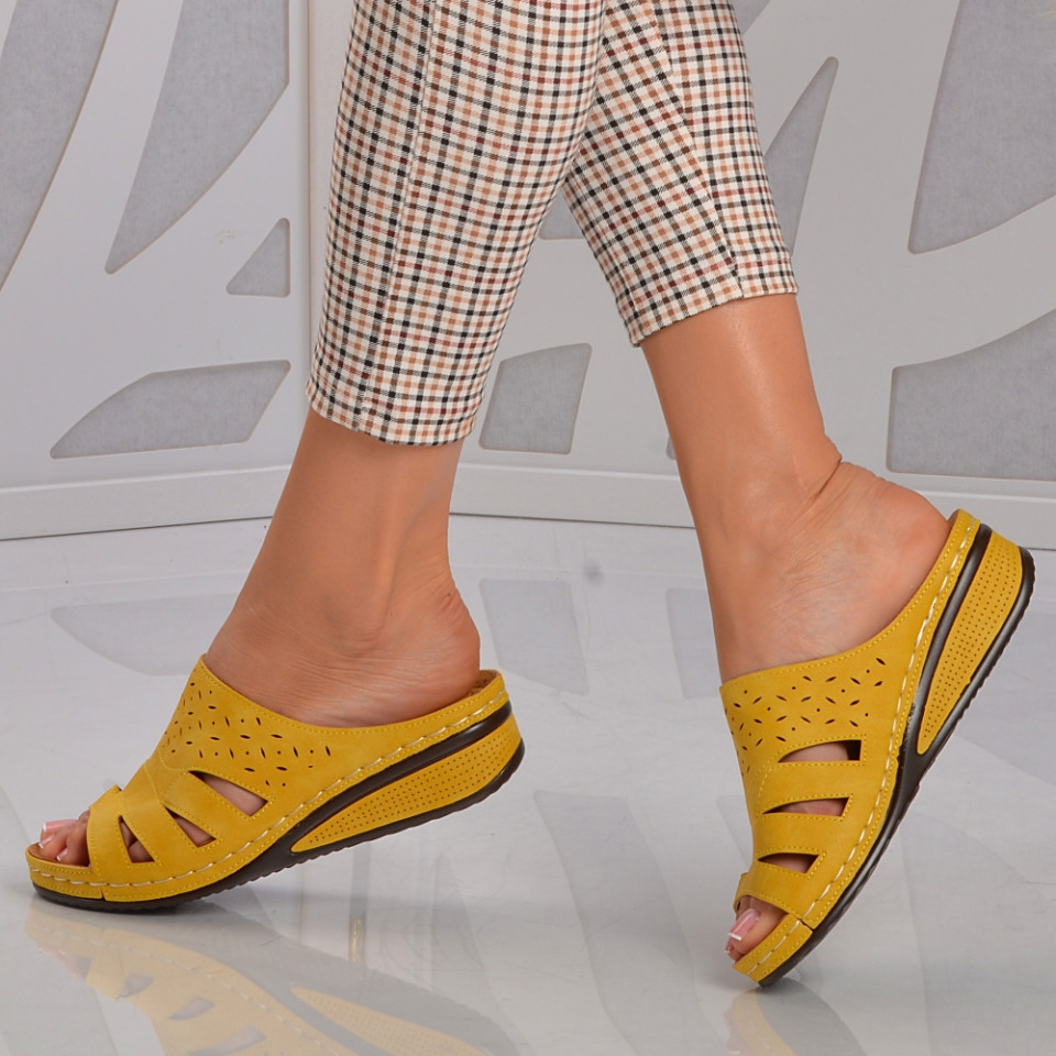 Papuci Dama Laguna Yellow - Need 4 Shoes