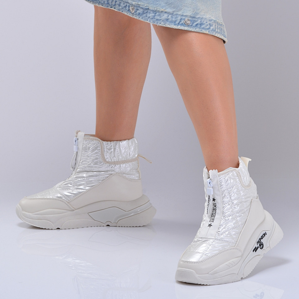 Cizme Dama Imblanite Rock Albe-Need 4 Shoes
