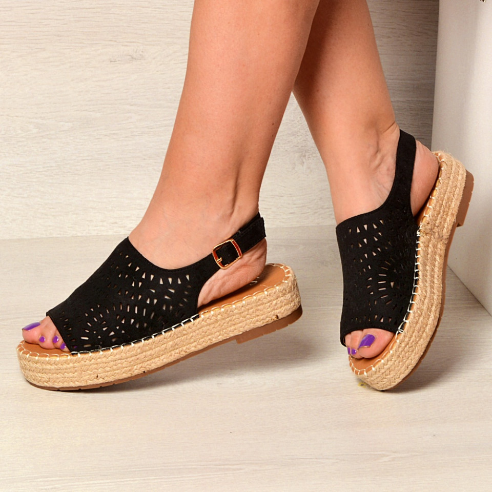 Sandale cu platforma Kristal Negre - Need 4 Shoes