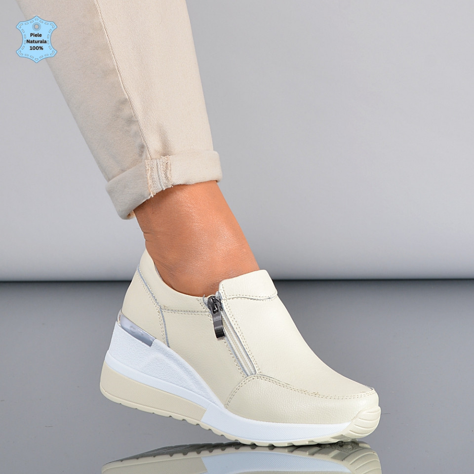 Pantofi Dama Piele Naturala Zamora Bej- Need 4 Shoes