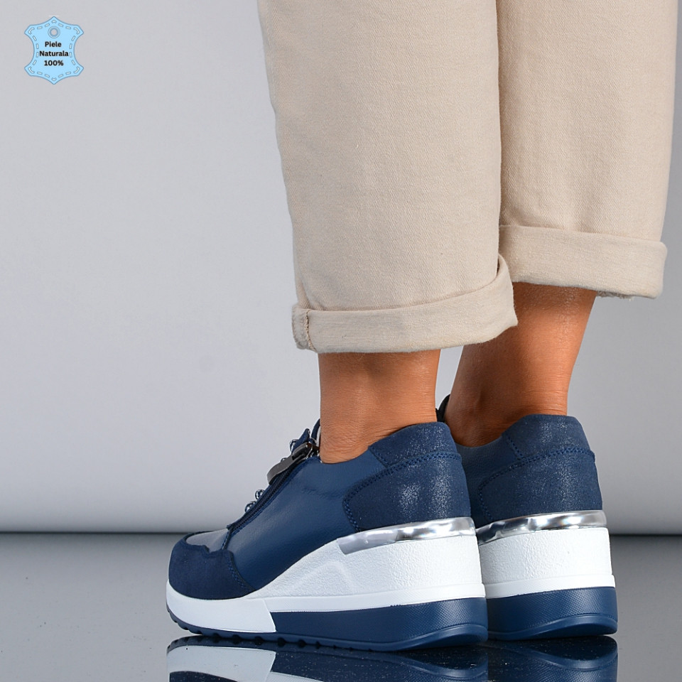 Adidasi Dama Piele Naturala Anaida Navy- Need 4 Shoes