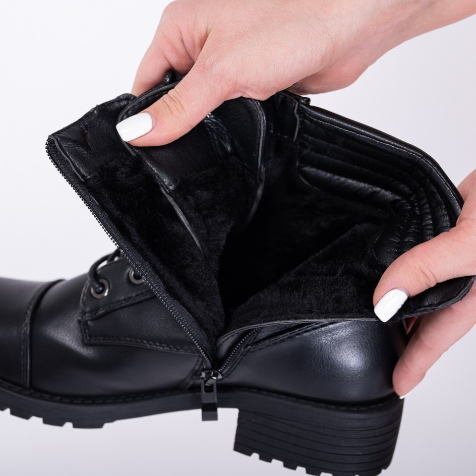 Ghete dama imblanite Adria 2 Negre - Need 4 Shoes