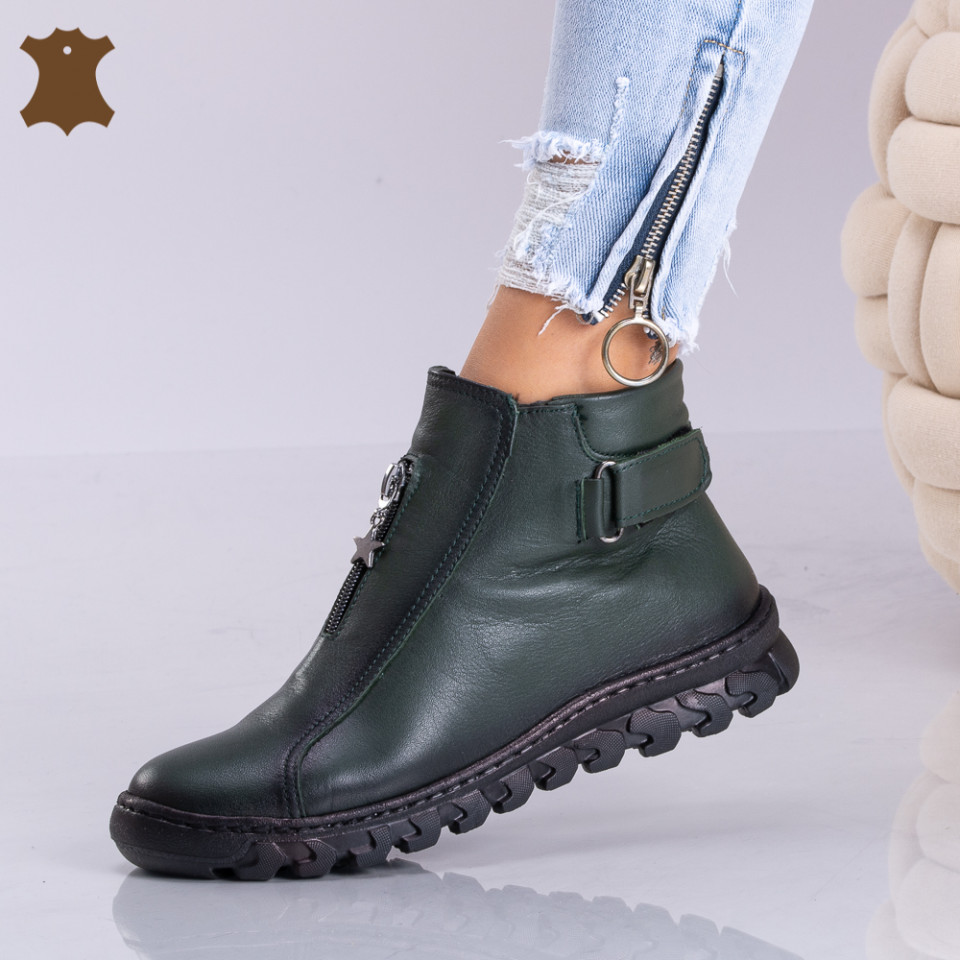 Ghete Dama Piele Naturala Gina Kaki - Need 4 Shoes