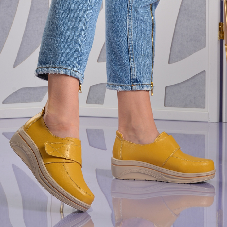Pantofi Dama Piele Naturala Corso 2 Yellow - Need 4 Shoes
