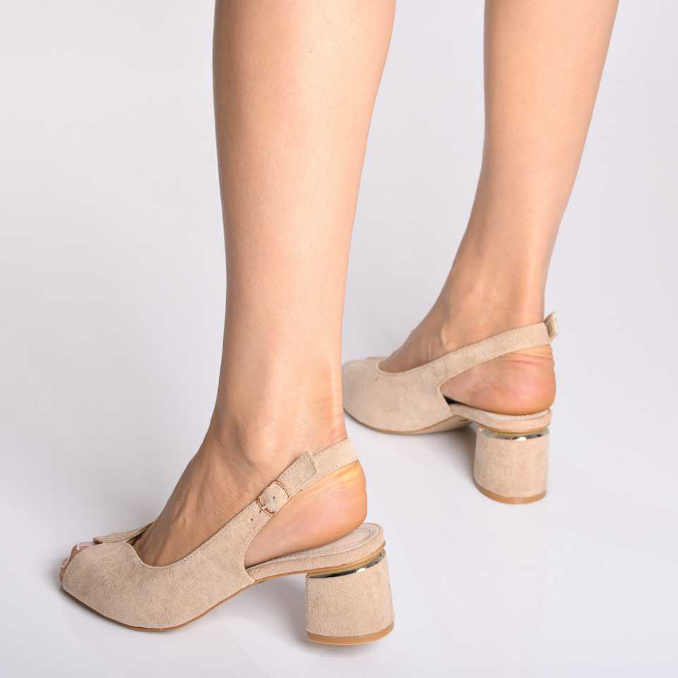 Sandale Dama Cu Toc Giovana Kaki- Need 4 Shoes