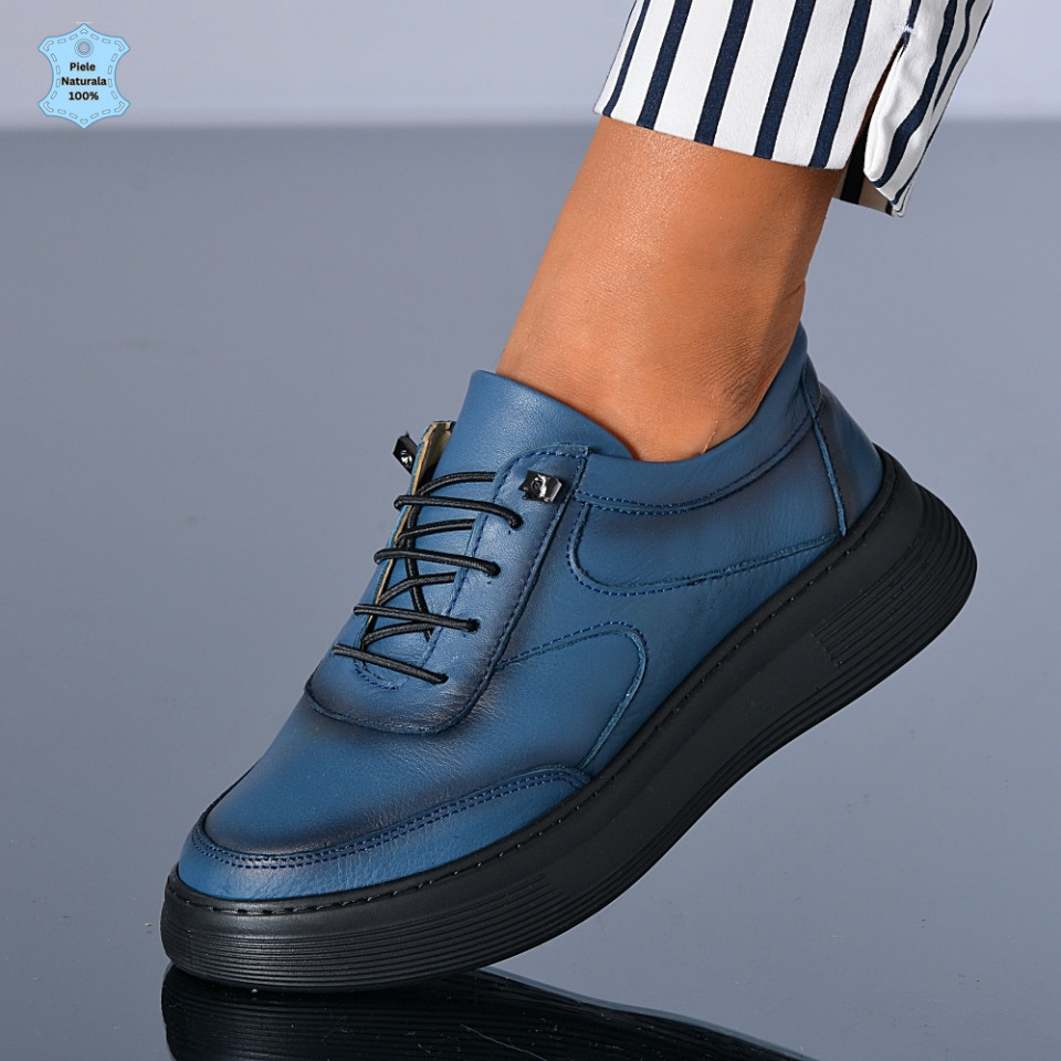 Adidasi Dama Piele Naturala Anzia Navy- Need 4 Shoes