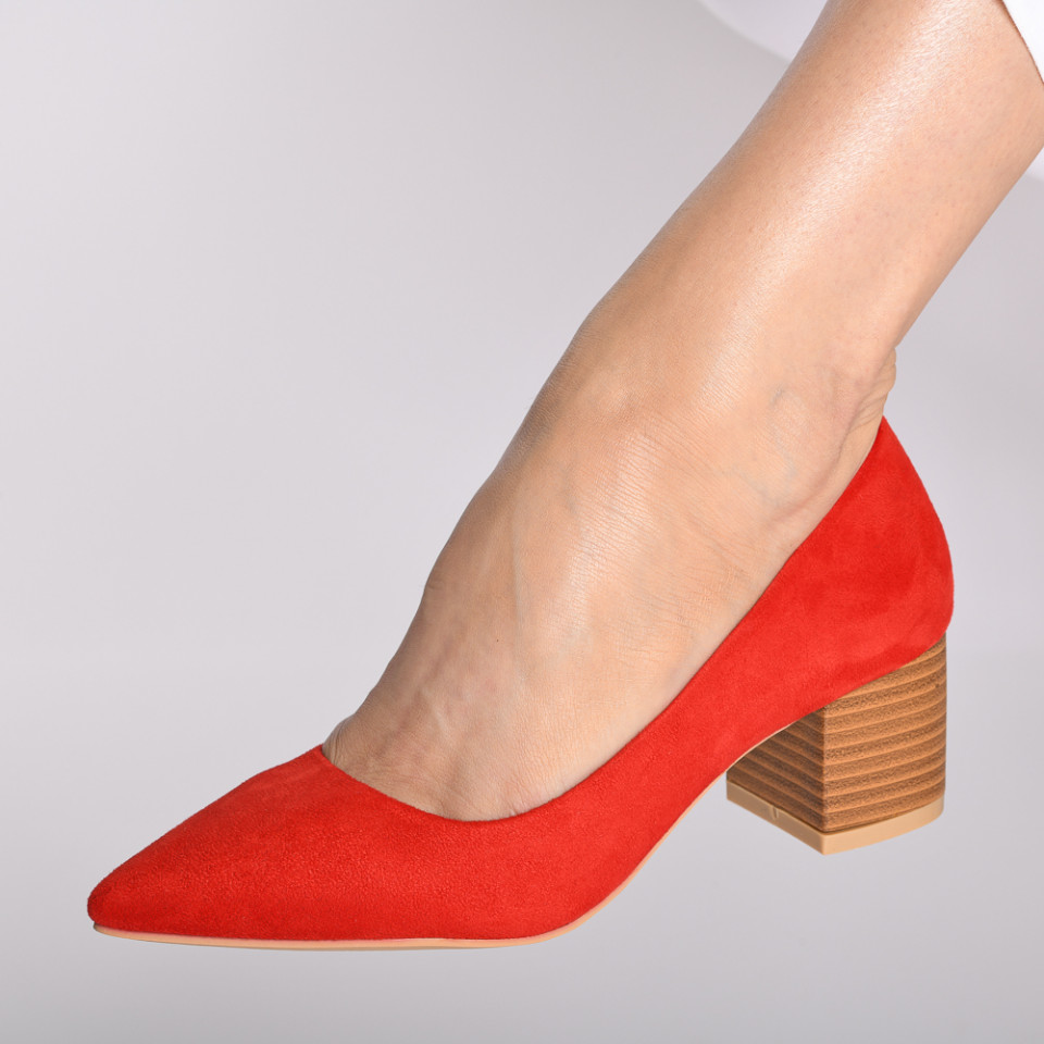Pantofi Cu Toc Dama Edison Rosii- Need 4 Shoes