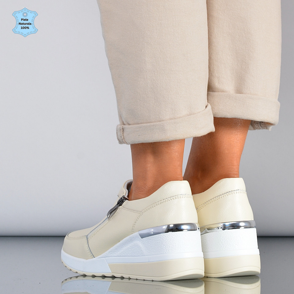 Pantofi Dama Piele Naturala Zamora Bej- Need 4 Shoes