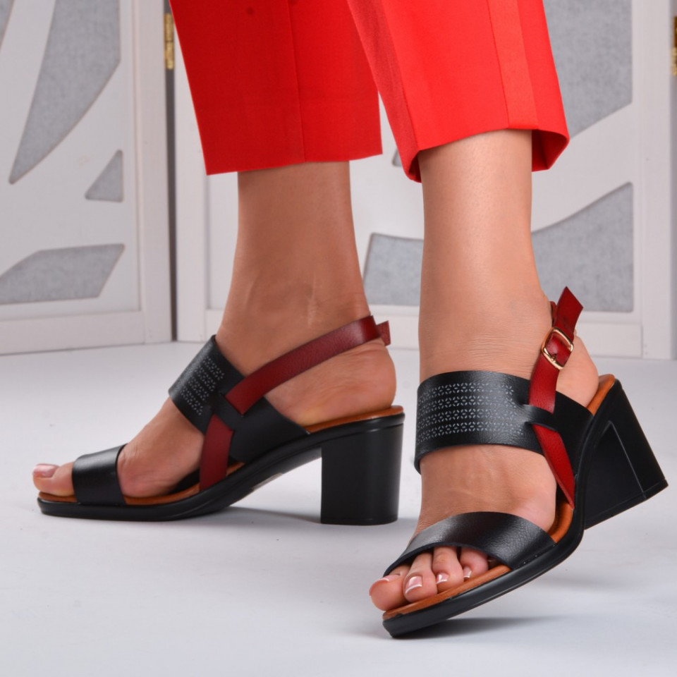 Sandale dama cu toc Lilo Negri - Need 4 Shoes