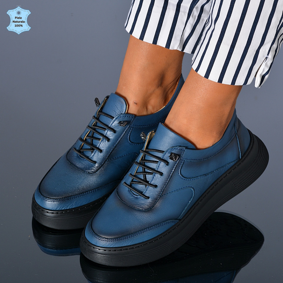 Adidasi Dama Piele Naturala Anzia Navy- Need 4 Shoes