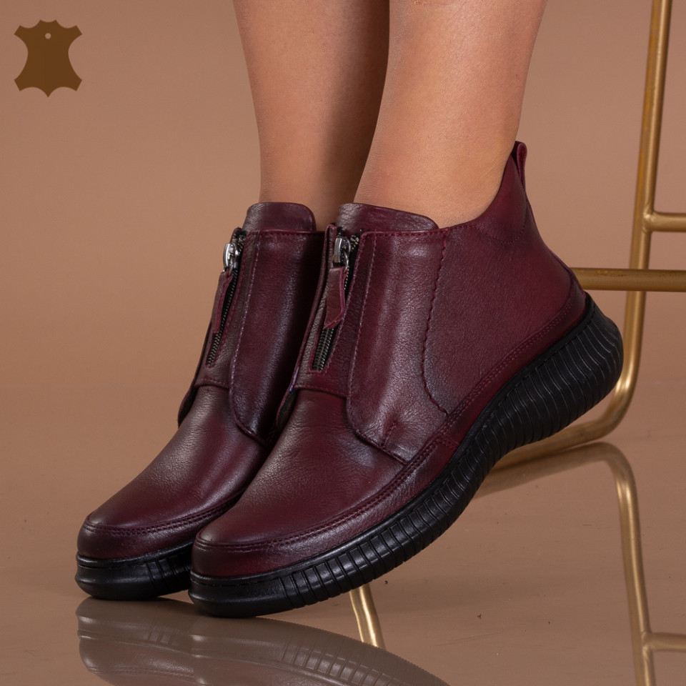 Ghete Dama Piele Naturala Cony Bordo - Need 4 Shoes