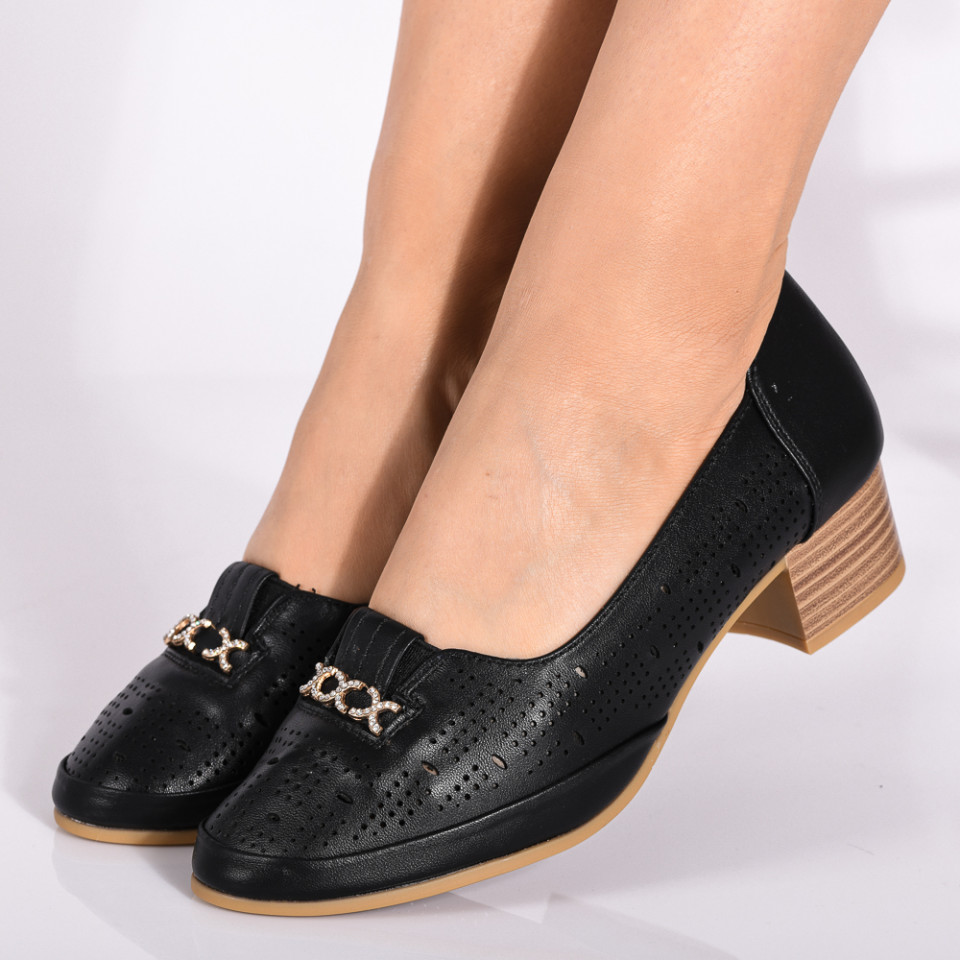Pantofi Cu Toc Dama Aura Negri- Need 4 Shoes