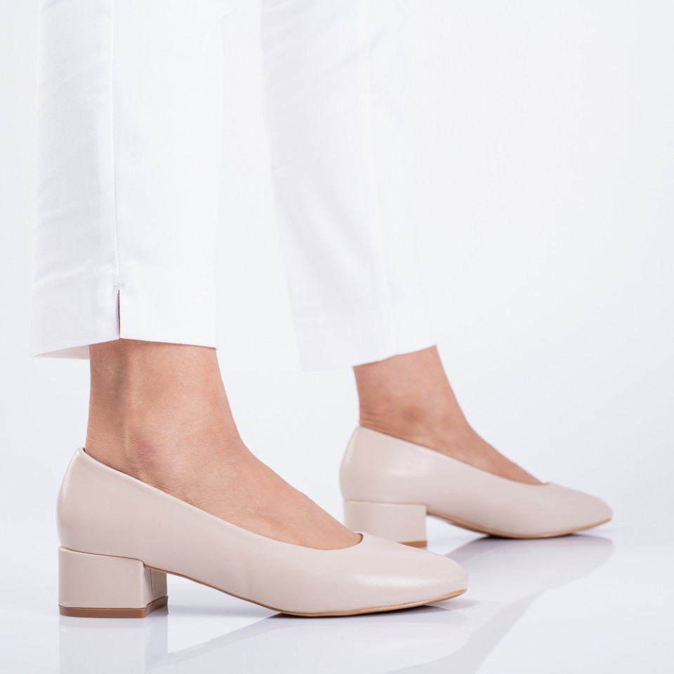 Pantofi Cu Toc Dama Camil Bej- Need 4 Shoes