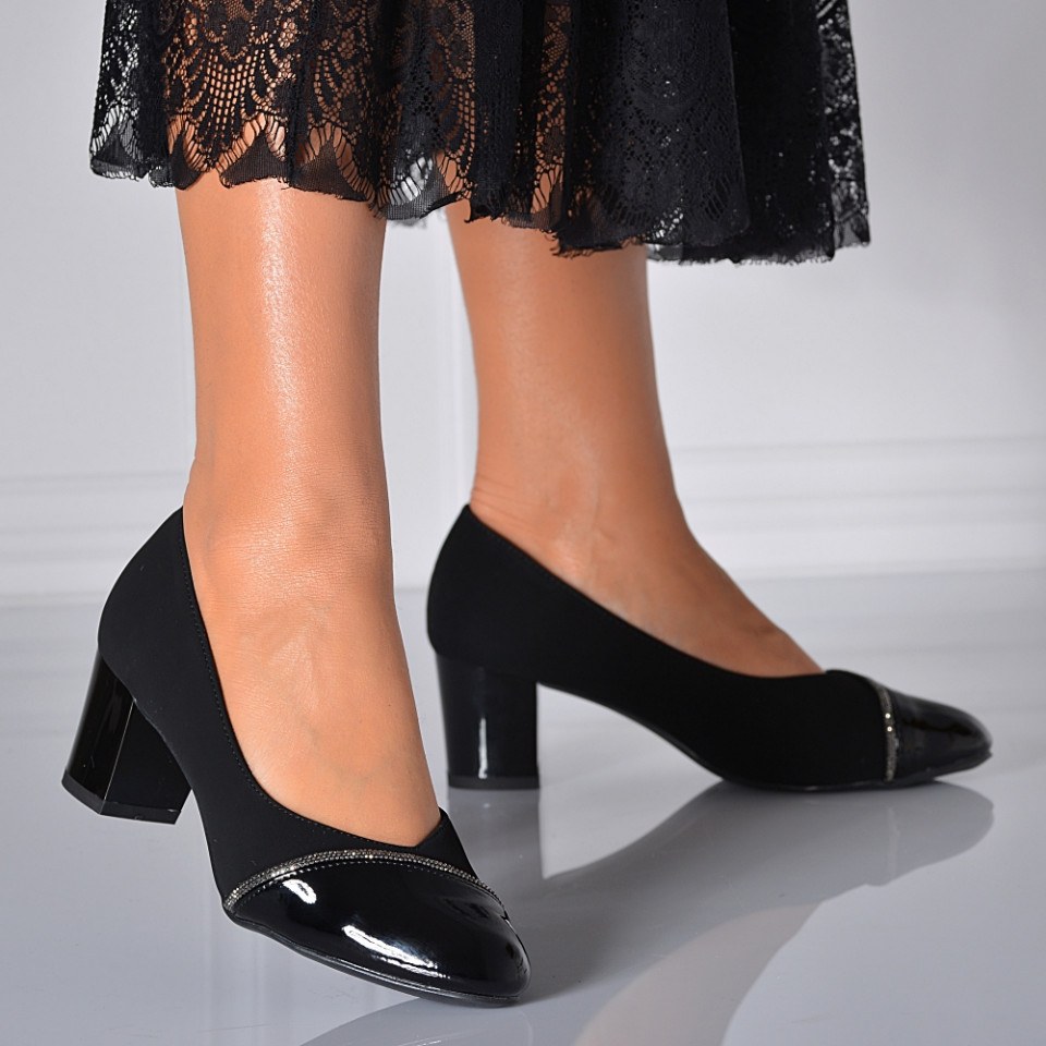 Pantofi Cu Toc Dama Damiana 2 Negri- Need 4 Shoes