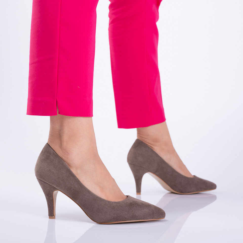 Pantofi Cu Toc Dama Liam Kaki- Need 4 Shoes