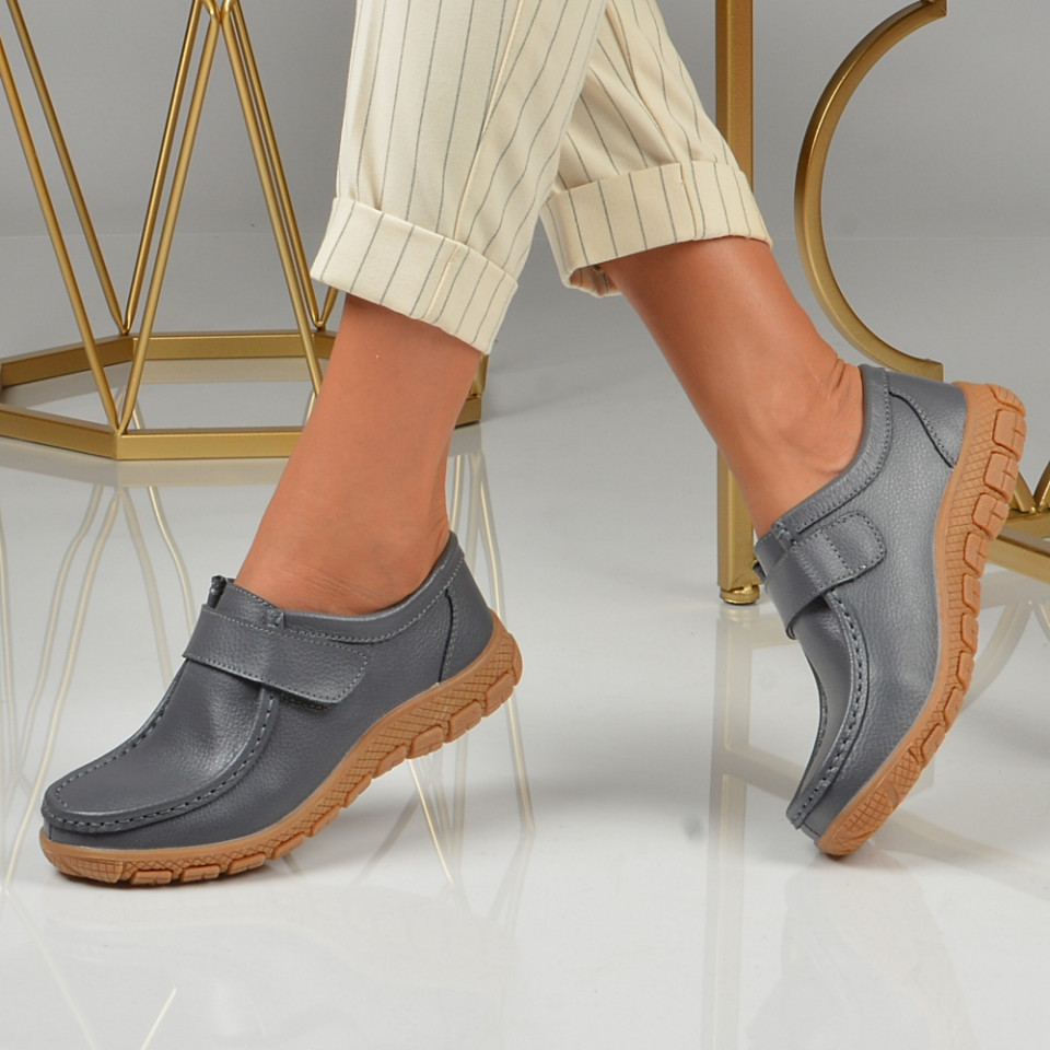 Pantofi Dama Piele Naturala Oby 2 Gri - Need 4 Shoes