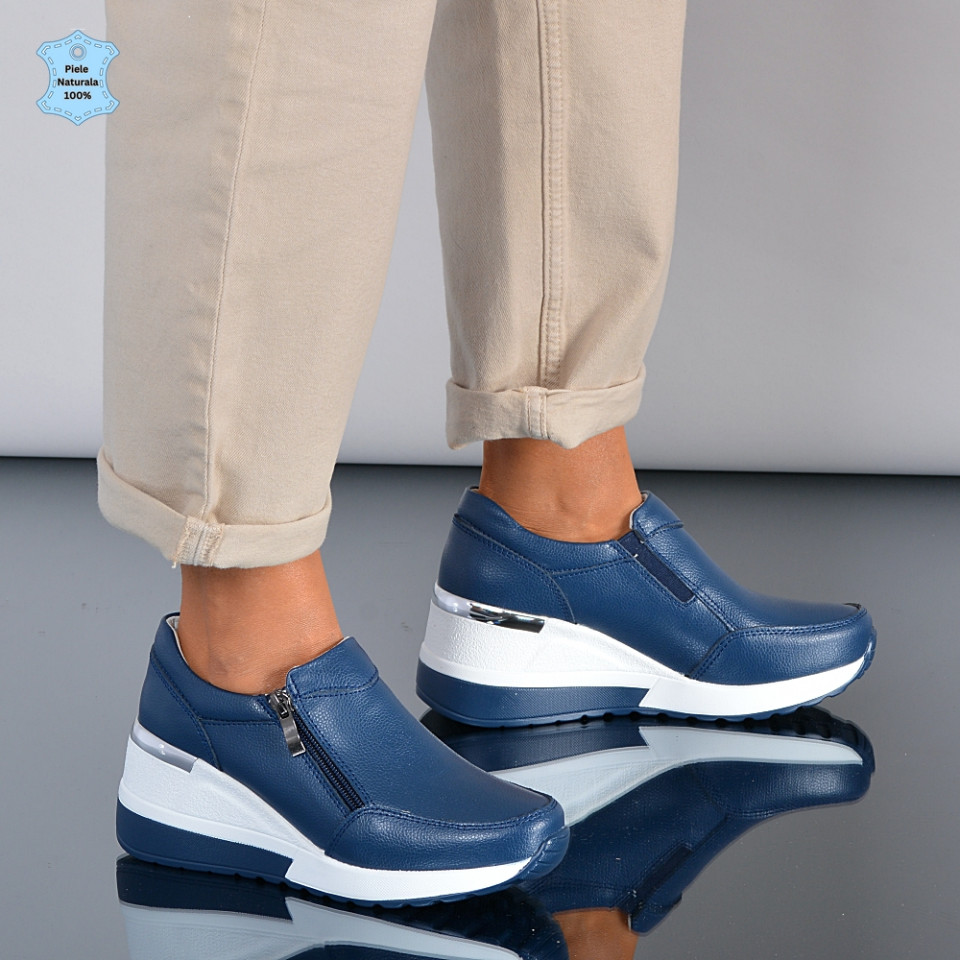 Pantofi Dama Piele Naturala Zamora Navy- Need 4 Shoes