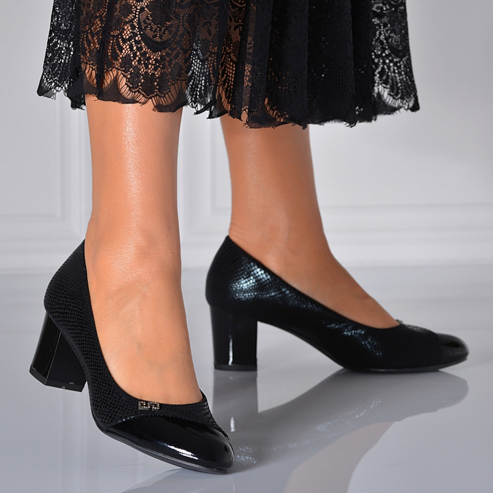 Pantofi Cu Toc Dama Deta Negri- Need 4 Shoes