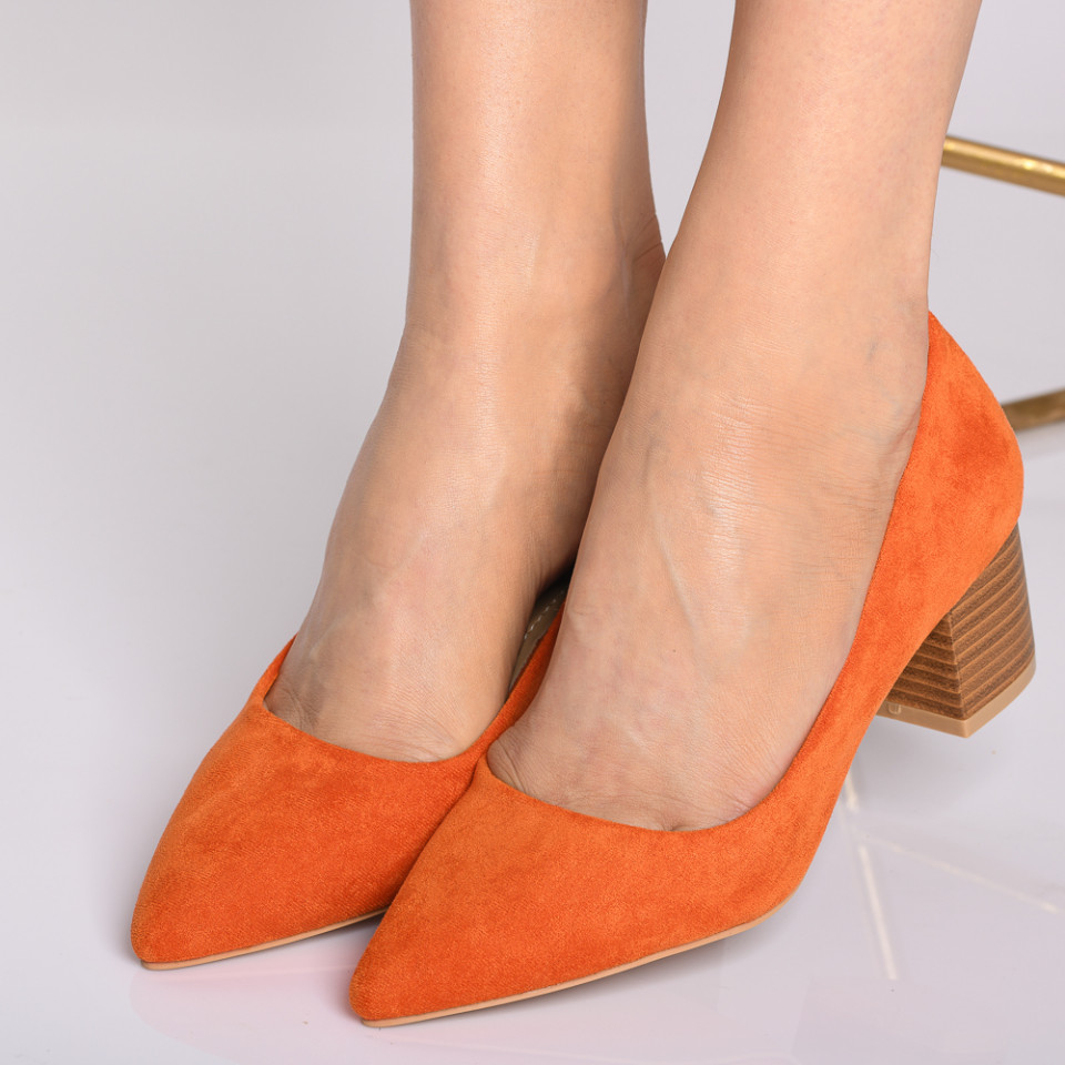 Pantofi Cu Toc Dama Edison Orange- Need 4 Shoes