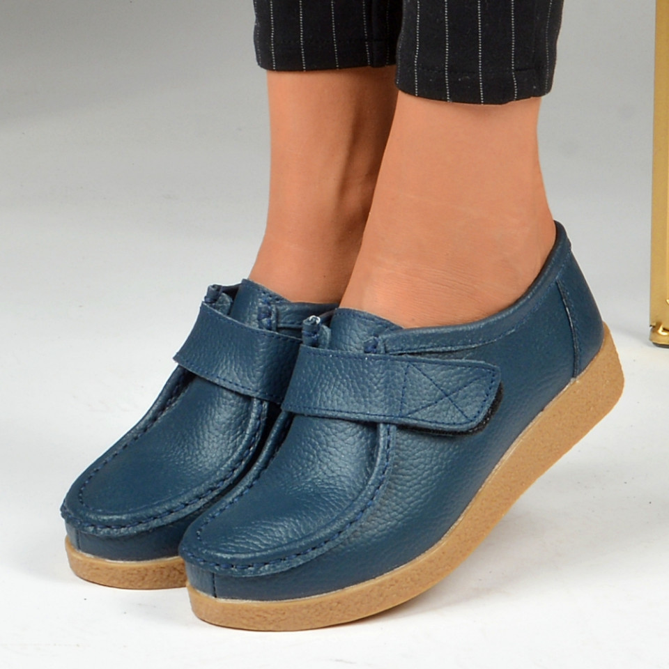 Pantofi Dama Piele Naturala Zora 4 Navy - Need 4 Shoes