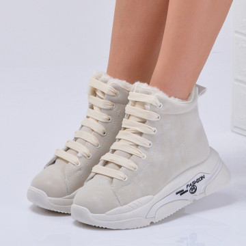 Cizme Dama Imblanite Zian Bej - Need 4 Shoes
