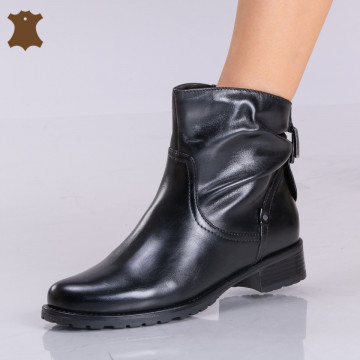 Ghete Dama Piele Naturala Rumba Negre - Need 4 Shoes