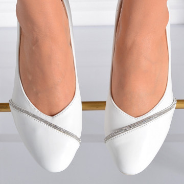Pantofi Cu Toc Dama Damiana Albi- Need 4 Shoes