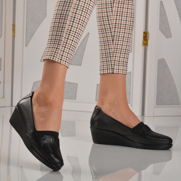 Pantofi Dama Piele Naturala  Lecadia Negri