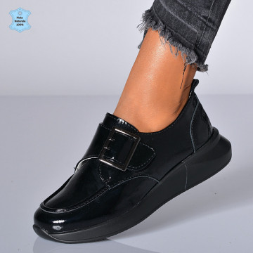 Pantofi Dama Piele Naturala Azdra 2 Negri