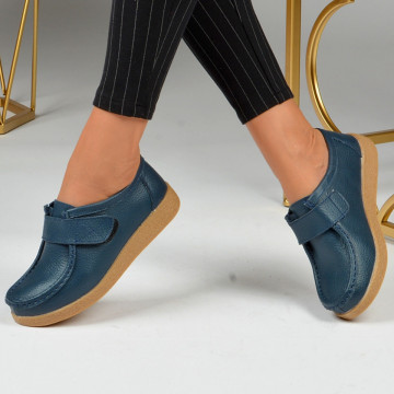 Pantofi Dama Piele Naturala Zora 4 Navy