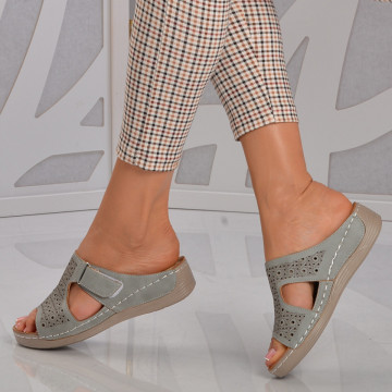 Papuci Dama Selma Gri - Need 4 Shoes