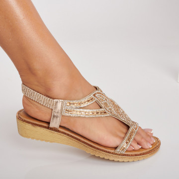 Sandale Cu Platforma Imre Aurii- Need 4 Shoes