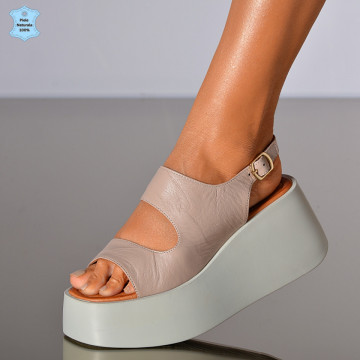 Sandale Piele Naturala Roana Nude