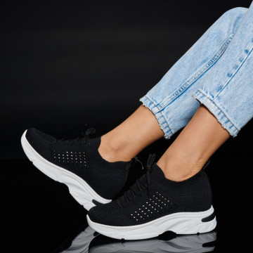 Adidasi Dama Jimena Negru/Alb - Need 4 Shoes