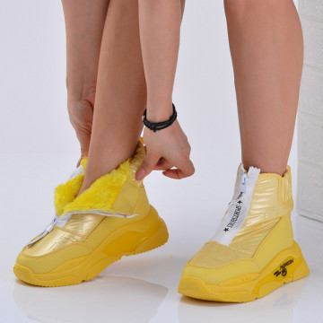 Cizme Dama Imblanite Rock Galbene-Need 4 Shoes