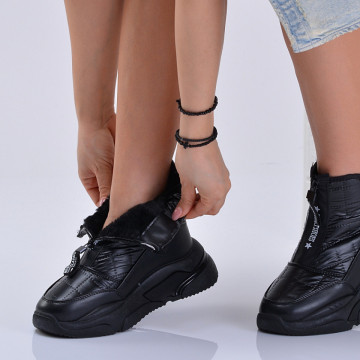 Cizme Dama Imblanite Rock Negre - Need 4 Shoes
